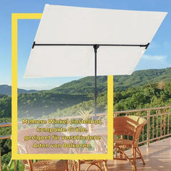 Sekey 180 x 130 cm Balkonschirm Rechteckig, Individuell Verstellbar, Sonnenschutz UV50+ Sekey