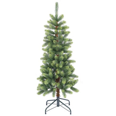 SALCAR Slim Artificial Christmas Tree 120/150/180/210 cm | Slim Nordmann Fir made of PE, Space-saving, Realistic, Reusable, With Metal Stand