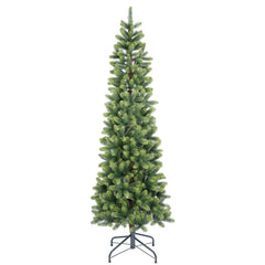SALCAR Slim Artificial Christmas Tree 120/150/180/210 cm | Slim Nordmann Fir made of PE, Space-saving, Realistic, Reusable, With Metal Stand
