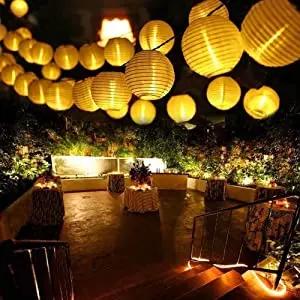 Salcar 3m/5m/10m/15m/20m LED Laternen-Lichterkette, 10/20/40/50/80 LEDs, 31V GS-zertifizierte Stromversorgung Salcar