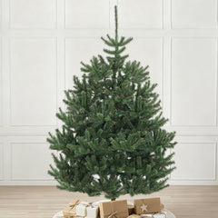 Salcar Künstlicher Weihnachtsbaum Nordmanntanne – Ultra-realistisch, 180 cm / 210 cm mit 1118 / 1512 Spitzen, Dicht & Robus, Für Innen- & Außenbereich