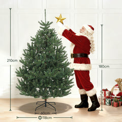 Salcar Künstlicher Weihnachtsbaum Nordmanntanne – Ultra-realistisch, 180 cm / 210 cm mit 1118 / 1512 Spitzen, Dicht & Robus, Für Innen- & Außenbereich