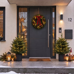 Salcar Künstlicher Weihnachtsbaum Nordmanntanne – PE & PVC, naturgetreuer Christbaum mit Topf oder Metallständer