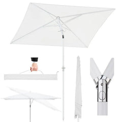 Sekey 180 x 125 cm Balkonschirm Rechteckig mit Schutzhülle, Sonnenschutz UV50+ Sekey