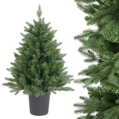 Salcar Künstlicher Weihnachtsbaum Nordmanntanne – PE & PVC, naturgetreuer Christbaum mit Topf oder Metallständer