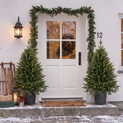 Salcar Künstlicher Weihnachtsbaum Nordmanntanne – PE & PVC, naturgetreuer Christbaum mit Topf oder Metallständer