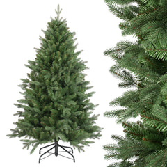 Salcar Künstlicher Weihnachtsbaum Nordmanntanne – PE & PVC, naturgetreuer Christbaum mit Topf oder Metallständer