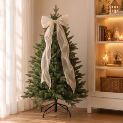 Salcar Künstlicher Weihnachtsbaum Nordmanntanne – PE & PVC, naturgetreuer Christbaum mit Topf oder Metallständer