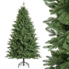 Salcar Künstlicher Weihnachtsbaum Nordmanntanne – PE & PVC, naturgetreuer Christbaum mit Topf oder Metallständer