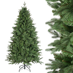 Salcar Künstlicher Weihnachtsbaum Nordmanntanne – PE & PVC, naturgetreuer Christbaum mit Topf oder Metallständer