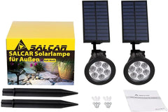 Salcar 2er Set LED Solar Gartenleuchte, mit 1800 mAh Akku Salcar