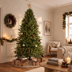 Salcar Künstlicher Weihnachtsbaum Nordmanntanne – PE & PVC, naturgetreuer Christbaum mit Topf oder Metallständer
