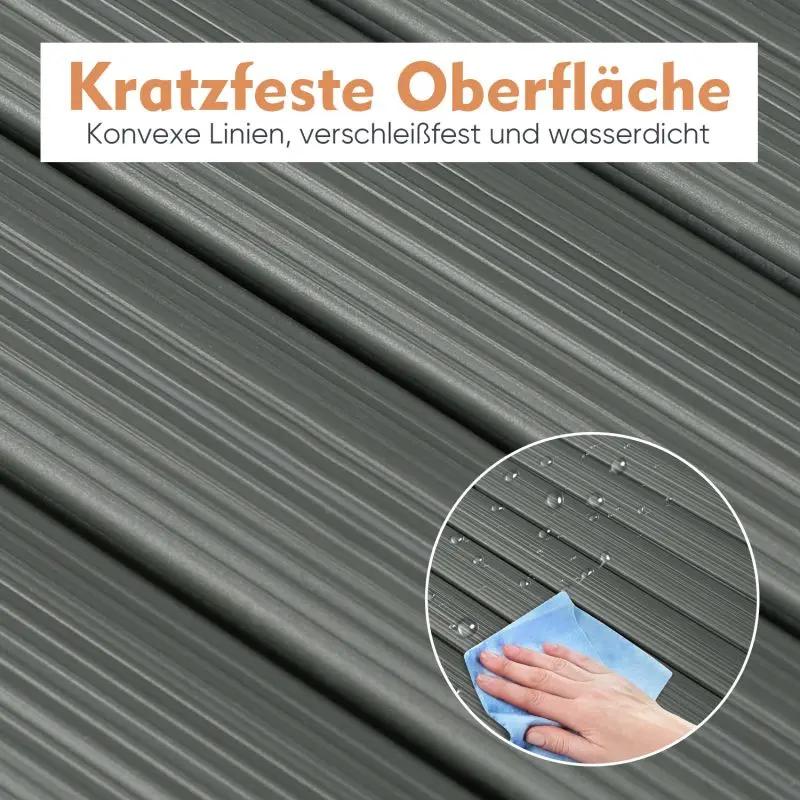 Sekey PVC Sichtschutzmatte mit doppelter Verstärkung innen, Hellgrau Sekey