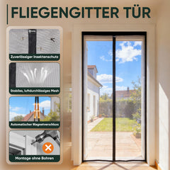 Sekey Insektenschutz-Tür für Balkon & Terrasse – Fliegengitter Magnet ohne Bohren, Luftdurchlässiges Moskitonetz für Familien & Haustiere