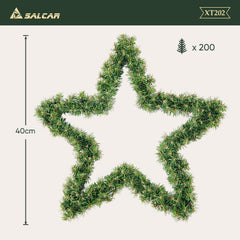 SALCAR PVC Christmas Star 40 cm/55 cm – Realistic Christmas decoration with 200/240 branches for indoor &amp; outdoor use