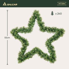 SALCAR PVC Christmas Star 40 cm/55 cm – Realistic Christmas decoration with 200/240 branches for indoor &amp; outdoor use