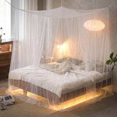 Sekey Moskitonetz für Doppelbett 220×200×200 cm – 2 Eingänge, 360° Insektenschutz, 220 Mesh Feinmaschig, mit Aufhängeset für Zuhause, Reisen & Camping