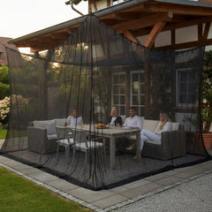 Sekey XXL Moskitonetz Schwarz 300x300x250 cm – Doppelbett, Pavillon & Outdoor Insektenschutz
