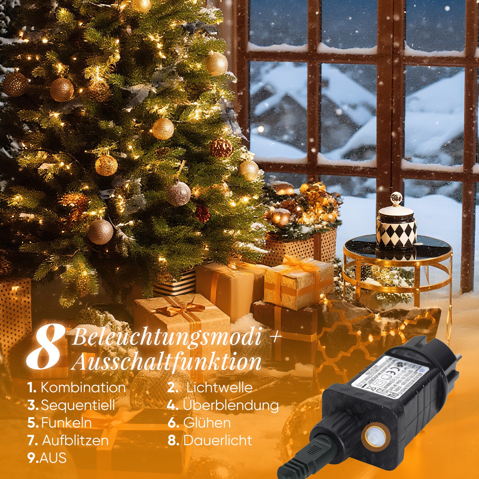 Salcar LED Cluster Lichterkette aus Kupferdraht – 5m/10m/15m/20m, 200–800 LEDs, Wasserdicht, 8 Modi, Timer & Memory, für Innen & Außen, Weihnachtsbaum, Garten, Hochzeit, Party – Warmweiß Salcar