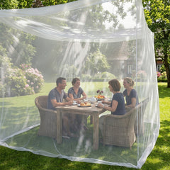 Sekey Moskitonetz Weiß 300x300x250 cm – Doppelbett, Pavillon & Outdoor Schutz vor Mücken