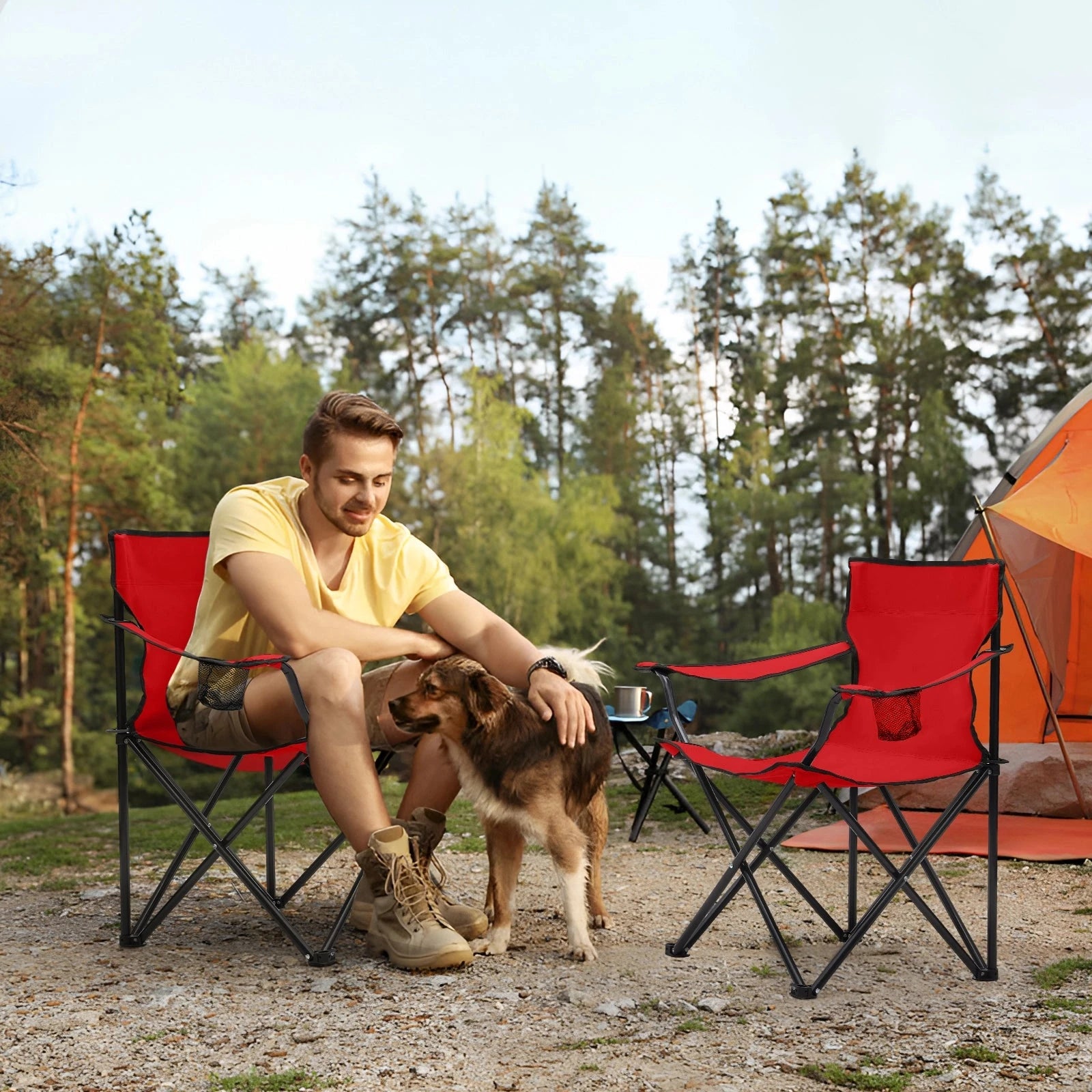 Sunula faltbarer Campingstuhl, ultraleicht, 1,65 kg, mit Getränkehalter, Tragetasche, kompakt klappbar, ideal für Camping, Garten und Ausflüge Sekey