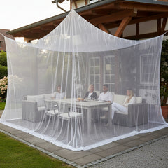 Sekey Moskitonetz Weiß 300x300x250 cm – Doppelbett, Pavillon & Outdoor Schutz vor Mücken