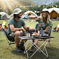 Sunula Klappbarer Campingtisch, Ultraleicht 1,7 kg, 30 kg Tragkraft, Wasserdicht, Rutschfest, 3 Größen, Einfach zu Montieren, Für Camping, Picknick, Garten, Outdoor Sekey