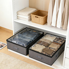 Sekey Unterbett-Aufbewahrungsboxen 90L, atmungsaktiv, modular, ideal für Kleidung, Bettwäsche & saisonale Textilien