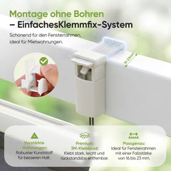 Salcar Plissee ohne Bohren Klemmfix Anthrazit – stufenlos verstellbares Faltrollo, blickdicht & lichtdurchlässig, Sichtschutz für Fenster & Türen mit Alu-Schienen