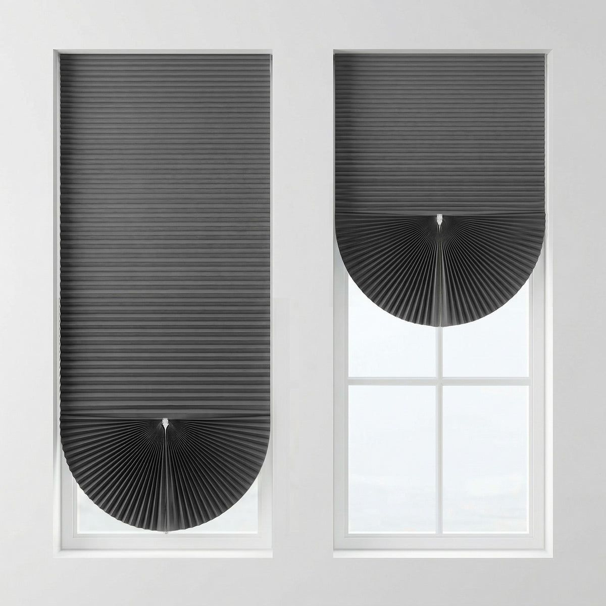Sekey Klebefix Plissee 2er Set ohne Bohren – Schlichtes Grau, Dachfenster Plissee, höhenverstellbar & kürzbar, Sonnenschutz & UV-Schutz