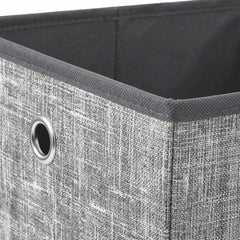 Sekey Aufbewahrungsboxen 6er Set 33 × 33 × 33 cm – Faltbare Stoffboxen mit Grifföse, stabile Ordnungsboxen für Kallax-Regale, Hellgrau