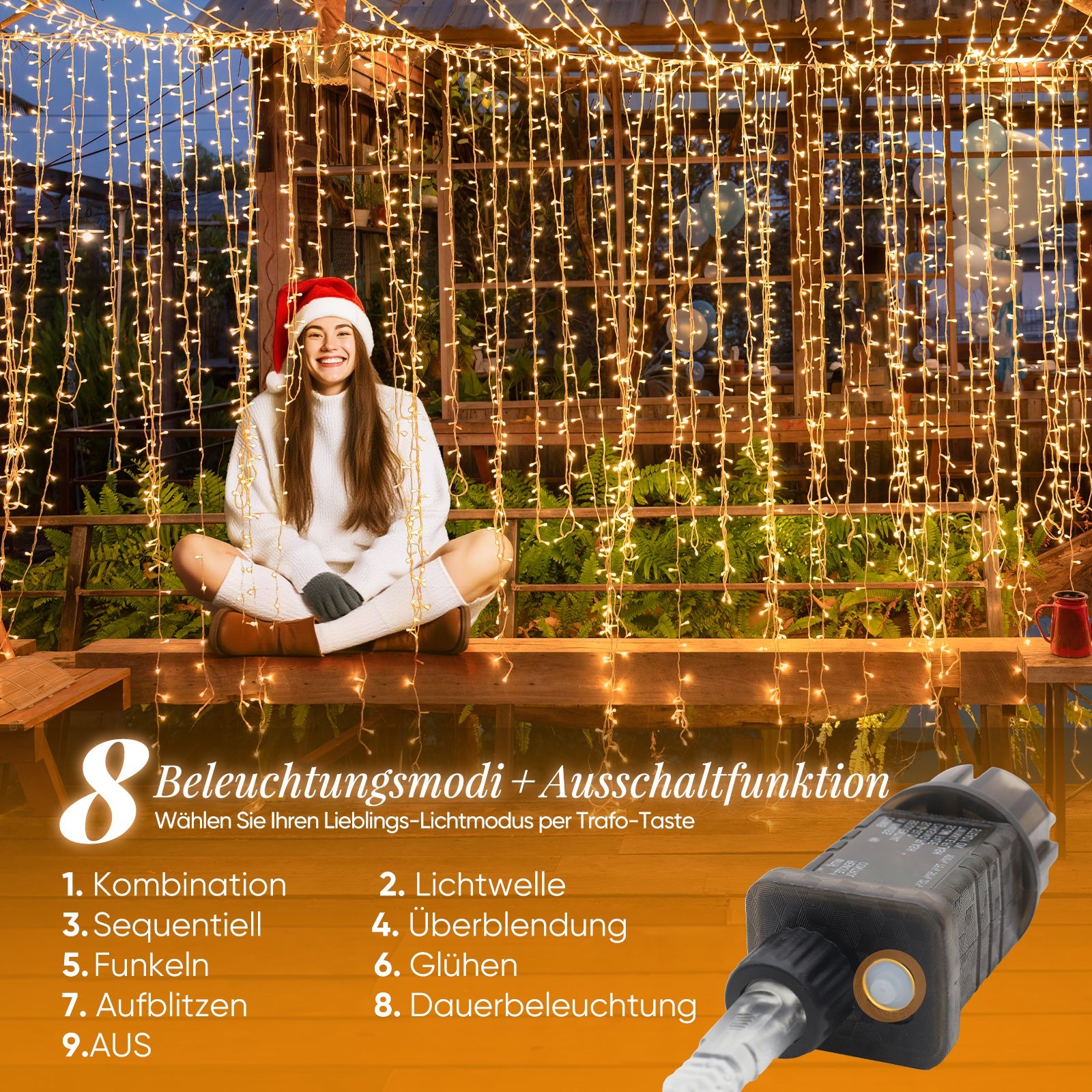 Salcar LED Lichterkette mit 5m/10m/15m/20m Länge – 50–300 LEDs, Fernbedienung, 8 Modi, Timer & IP44 Wasserdicht, für Weihnachtsdeko, Party, Hochzeit, Garten – Warmweiß Salcar