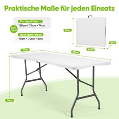 Sekey Klapptisch Gartentisch klappbar – Rattan-Optik/Glatt, wetterfest & tragbar, ideal für Balkon, Garten & Party Sekey