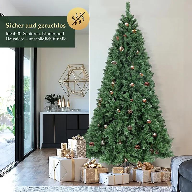 Salcar 120/150/180/210/240cm Künstlicher Weihnachtsbaum mit Metallständer, Nordmanntanne, mit 279/408/580/868/1168 Spitzen Salcar