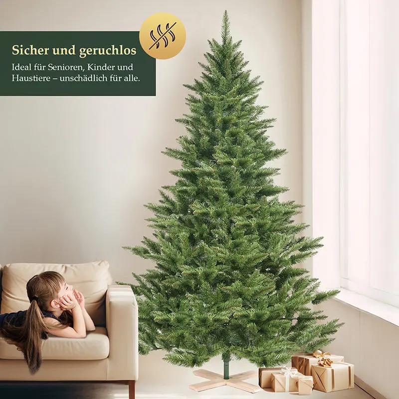 Salcar 180/210cm Künstlicher Weihnachtsbaum, Nordmanntanne, mit 560/760 Zweigen Salcar