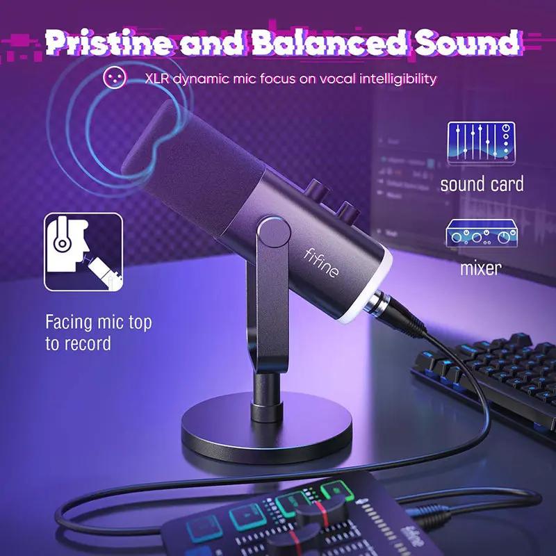 FIFINE XLR Gaming Audio Mixer und XLR Streaming Mikrofon Sekey