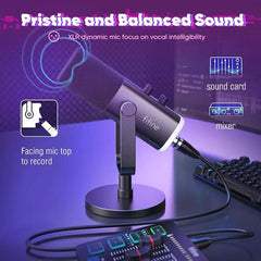 FIFINE XLR Gaming Audio Mixer und XLR Streaming Mikrofon Sekey