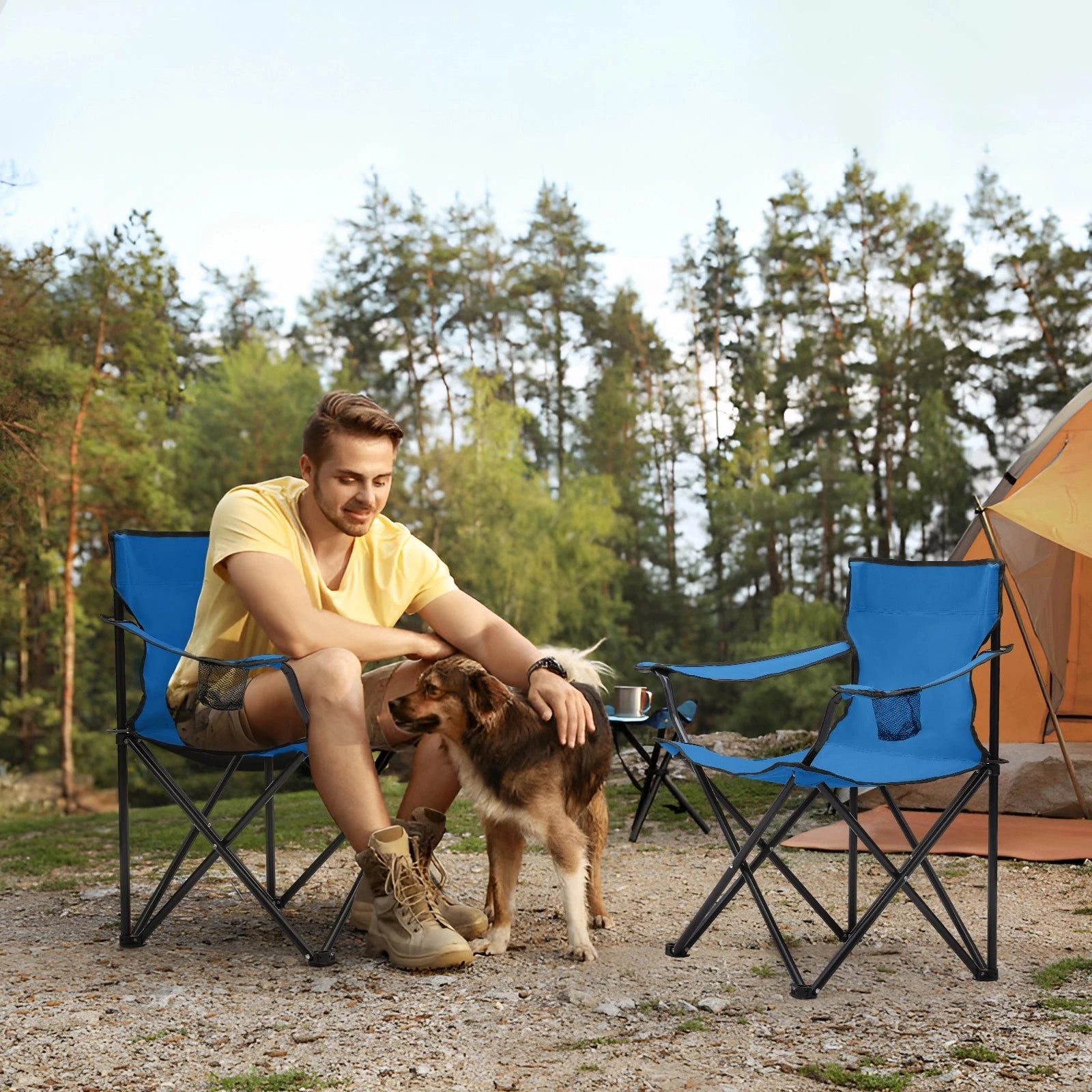 Sunula faltbarer Campingstuhl, ultraleicht, 1,65 kg, mit Getränkehalter, Tragetasche, kompakt klappbar, ideal für Camping, Garten und Ausflüge Sekey