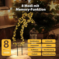 Salcar 1m LED Gartenstecker Sternschnuppe Lichterkette, 400 LEDs Salcar