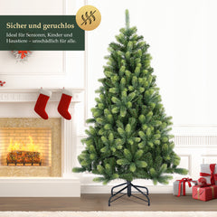 Salcar 150 cm/180 cm/210 cm Künstlicher Weihnachtsbaum – Realistische PE-Rundspitzen, Unsichtbare PVC-Zweige, Stabiler Metallständer, Perfekt für Innenbereich