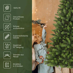 Salcar 180/210/240cm Künstlicher Weihnachtsbaum, Nordmanntanne, mit 762/1080/1576 PE Spitzen Salcar