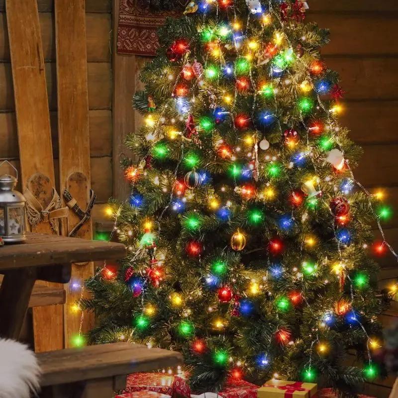 Salcar 2 m LED Lichterkette für Weihnachtsbaum, mit 8 Strängen, 280 LEDs, 31V GS-zertifizierte Stromversorgung Salcar