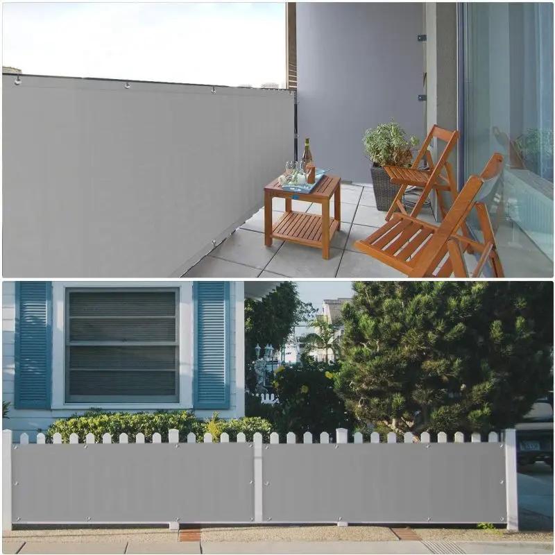 Sekey Balkon Sichtschutz aus 100% Polyester, Hellgrau Sekey