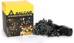 Salcar 3 m LED Lichterkette für Weihnachtsbaum, mit 10 Strängen, 350 LEDs, 31V GS-zertifizierte Stromversorgung Salcar