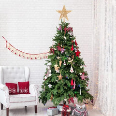 Salcar Christbaumspitze Strohstern Weihnachtsbaum Dekoration für Weihnachten, Tannenbaumspitze für den Christbaum, 25cm Salcar