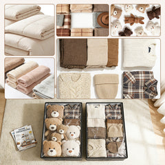 Sekey Unterbett-Aufbewahrungsboxen 90L, atmungsaktiv, modular, ideal für Kleidung, Bettwäsche & saisonale Textilien