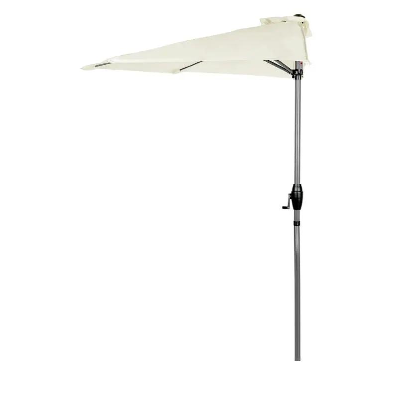 Sekey 270 cm Halbrund Sonnenschirm mit Kurbel, Sonnenschutz UV50+ Sekey