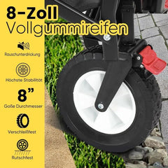 Sekey 100L / 200KG Faltbarer Bollerwagen, mit Bremsen und Vollgummirädern Sekey