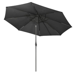 Sekey Runde Sonnenschirm Ø 350 cm mit Kurbel & Auto-Knickfunktion Windstabil, UPF 50+ Für Balkon, Terrasse & Garten Recyceltes Polyester (GRS-zertifiziert)