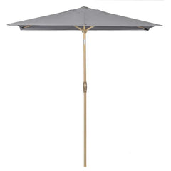 Sekey 210 x 140 cm Alu Sonnenschirm mit Kurbel, Sonnenschutz UV50+, aus Holz-Metall Sekey